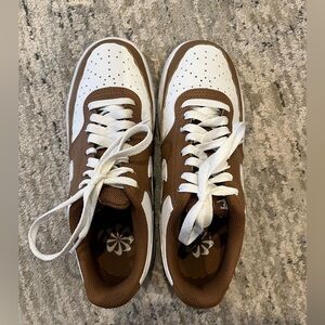 Nike court vision White and Brown Athletic Shoes